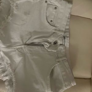 White Zara jean shorts